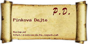 Pinkova Dejte névjegykártya